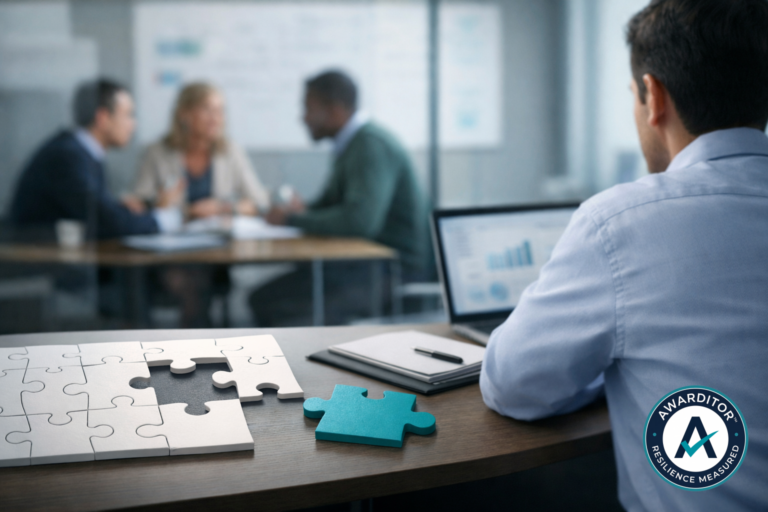 Illustration accompanying an Awarditor article about: Change management starts before the announcement